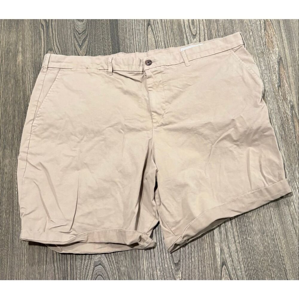 Gap Mens 10" Chino Shorts Mid Rise Flat Front Cotton Blend Stretch Brown Size 42